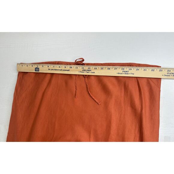Madewell New! Linen-Blend Drawstring Midi Slip Skirt in Afterglow Red Summer 26W - Picture 10 of 10